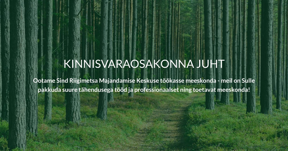 KINNISVARAOSAKONNA JUHT