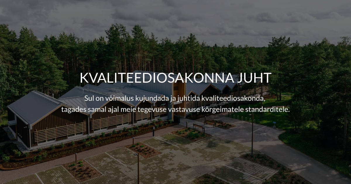 KVALITEEDIOSAKONNA JUHT