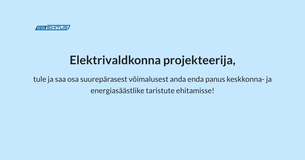 ELEKTRIVALDKONNA PROJEKTEERIJA