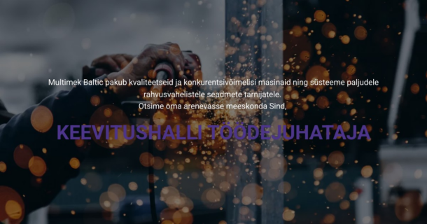 KEEVITUSHALLI TÖÖDEJUHATAJA